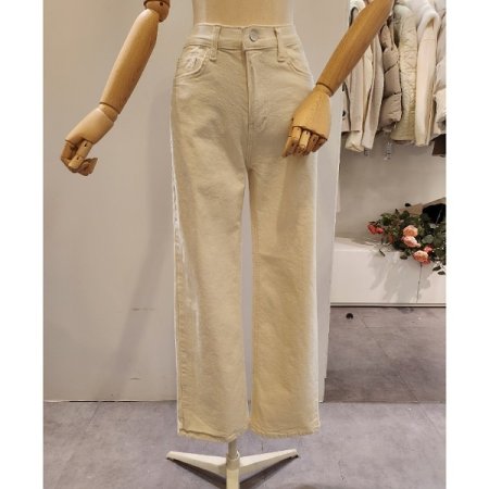 기모 슬림 일자 통 팬츠