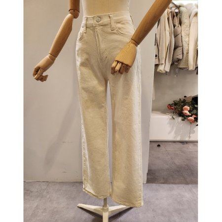 기모 슬림 일자 통 팬츠