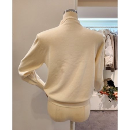 컬러 단추 반목 니트