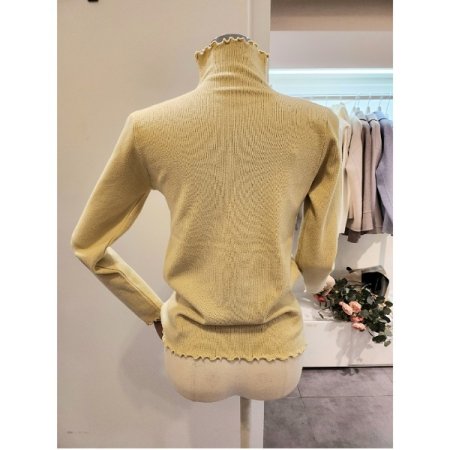 롤링 폴라 무지 니트