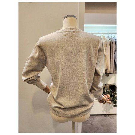 미니 포켓 라운드넥 니트