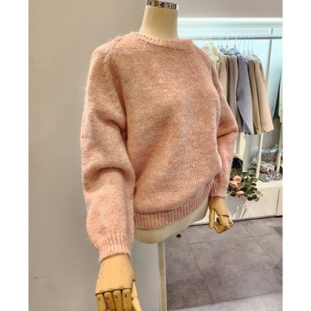 라운드넥 컬러 보카시니트