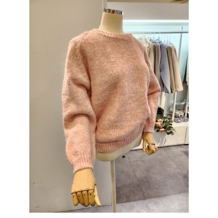 라운드넥 컬러 보카시니트