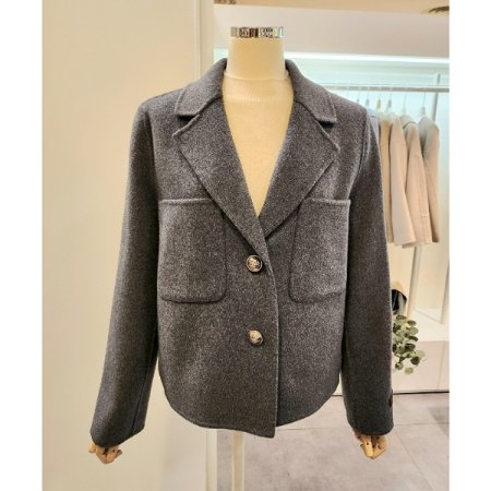 투버튼 빅포켓 캐시미어 자켓