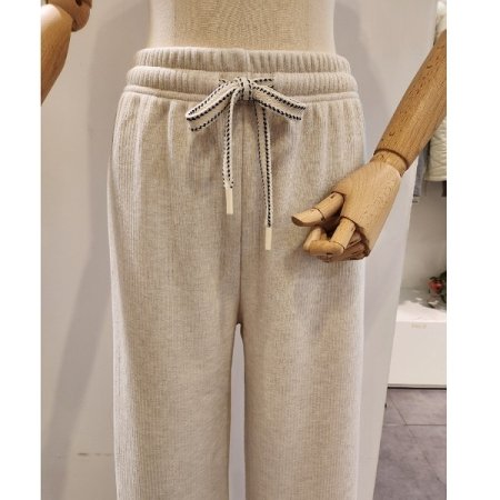 기모 골지 와이드 팬츠