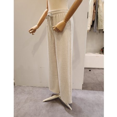 기모 골지 와이드 팬츠
