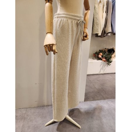 기모 골지 와이드 팬츠