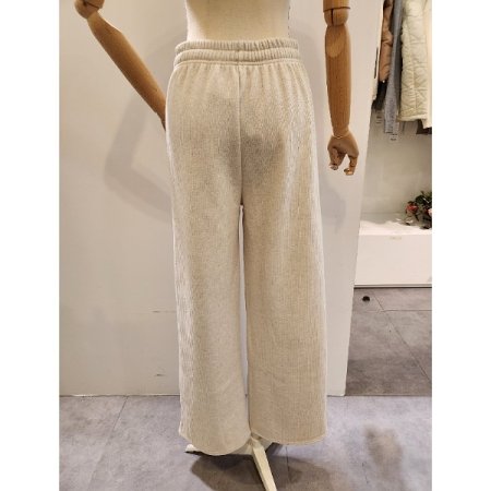 기모 골지 와이드 팬츠