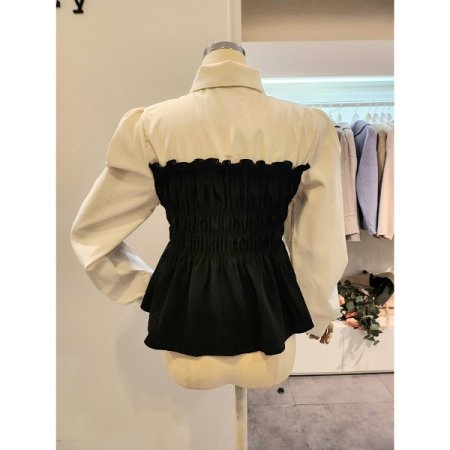 골덴 셔링 블라우스