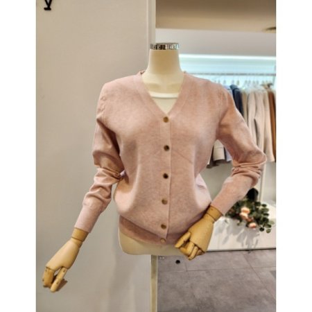 브이넥 무지 기본 가디건