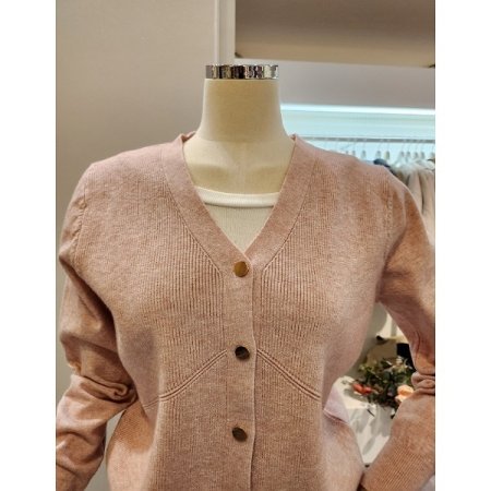 브이넥 무지 기본 가디건