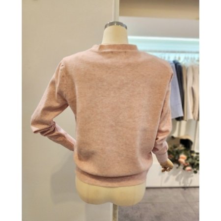 브이넥 무지 기본 가디건