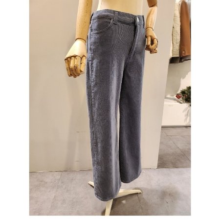 기모 골지 와이드 팬츠
