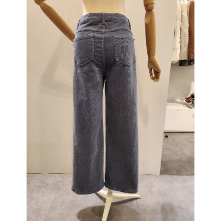 기모 골지 와이드 팬츠