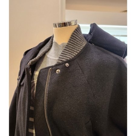 후드 탈부착 캐시미어 블랜디드 코트