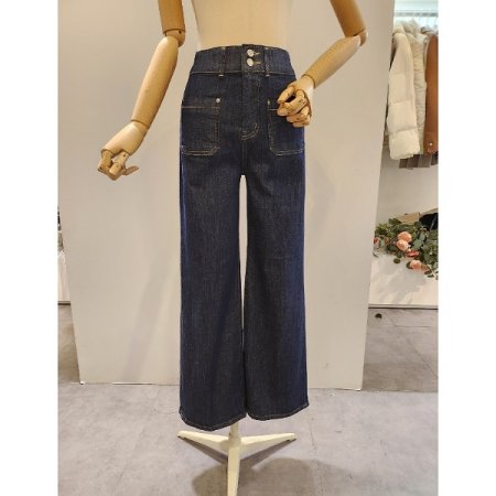 투버튼 양 포켓 와이드 팬츠