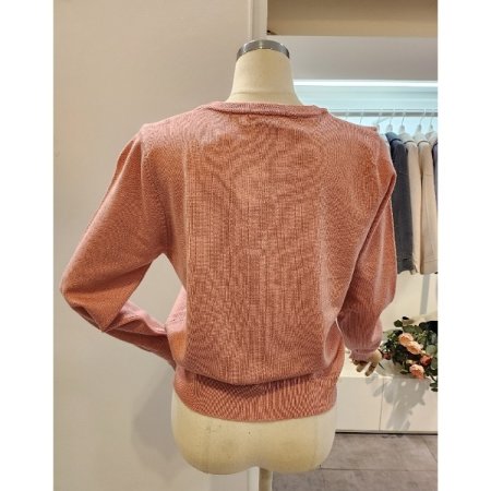 라운드넥 심플 레터링 니트