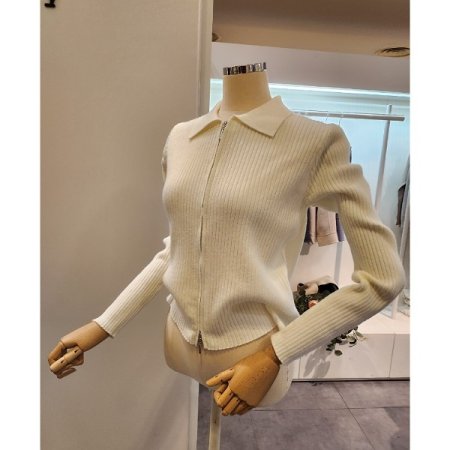 골지 투웨이 집업 가디건