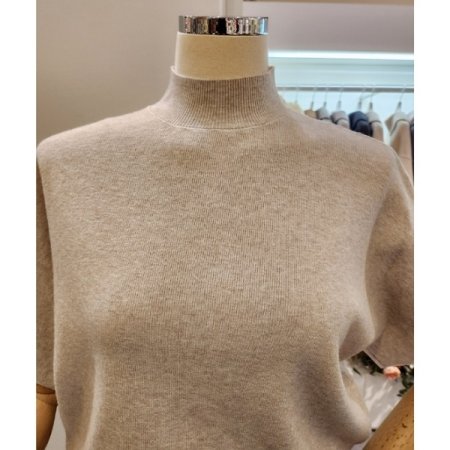 반폴라 무지 루즈핏 니트