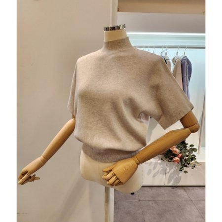 반폴라 무지 루즈핏 니트