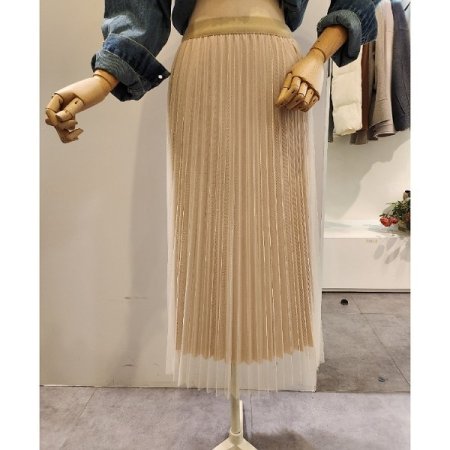 밴딩 플리츠 샤 스커트