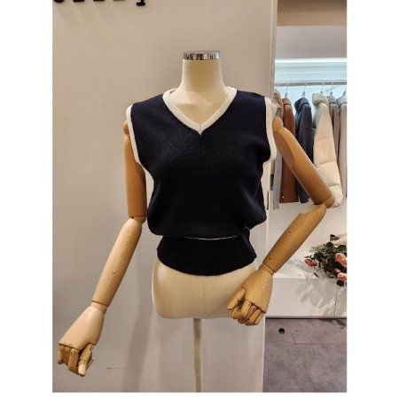 브이넥 니트 가디건 세트