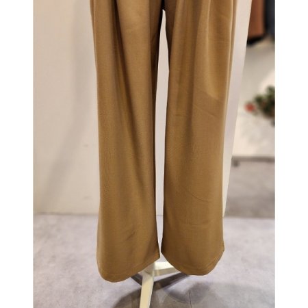 뒷밴딩 쓰리턱 와이드 팬츠