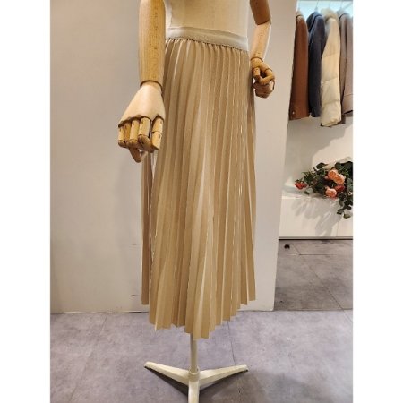 심플 밴딩 플리츠 스커트