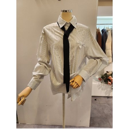 블랙타이 스트라이프 셔츠