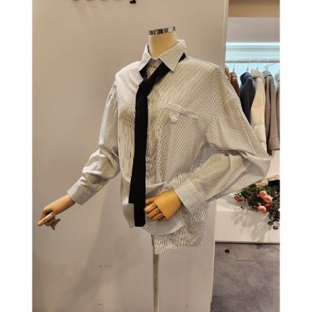 블랙타이 스트라이프 셔츠