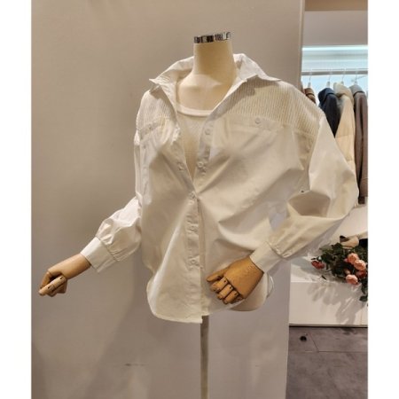 프릴 디테일 루즈핏 셔츠