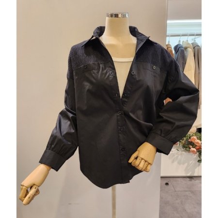 프릴 디테일 루즈핏 셔츠