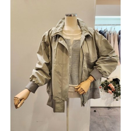 스트링 베이직 집업 점퍼