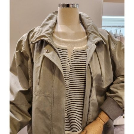 스트링 베이직 집업 점퍼