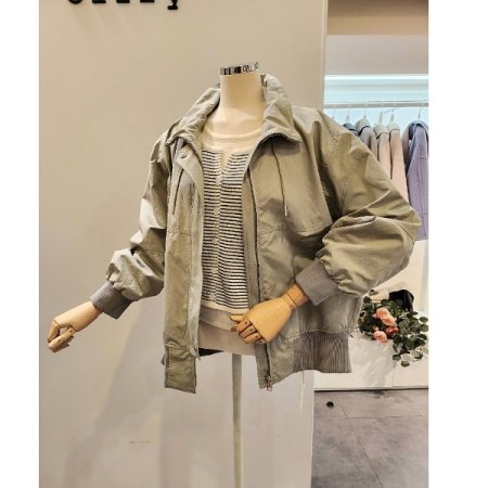 스트링 베이직 집업 점퍼