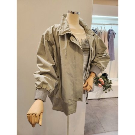 스트링 베이직 집업 점퍼