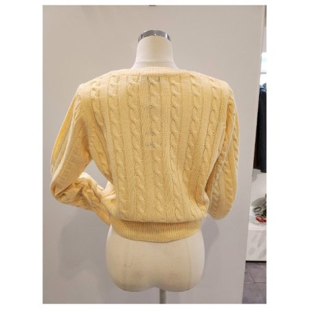 라운드넥 숏 케이블 가디건