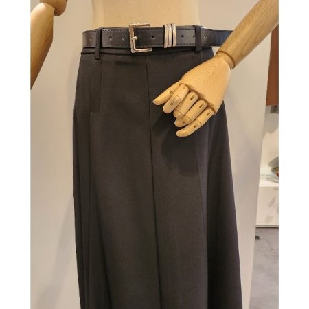 벨트 세트 에이라인 롱 스커트