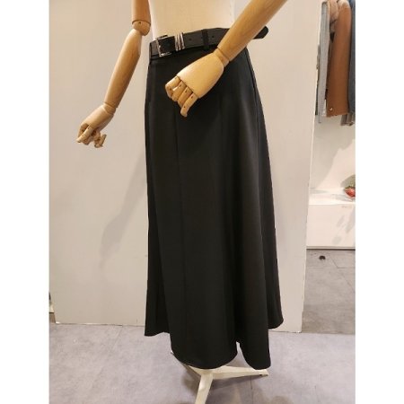 벨트 세트 에이라인 롱 스커트