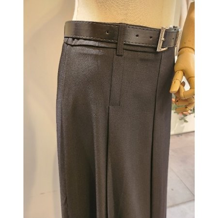 벨트 세트 에이라인 롱 스커트