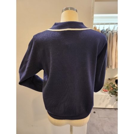 은장 스트링 카라 가디건