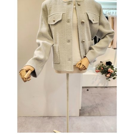 양포켓 트위드 자켓