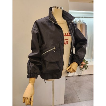 스트링 포인트 루즈핏 점퍼