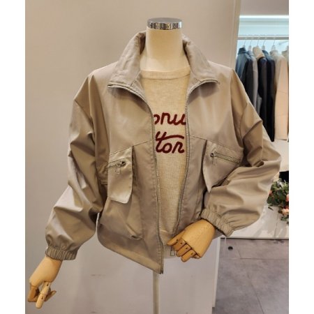 스트링 포인트 루즈핏 점퍼