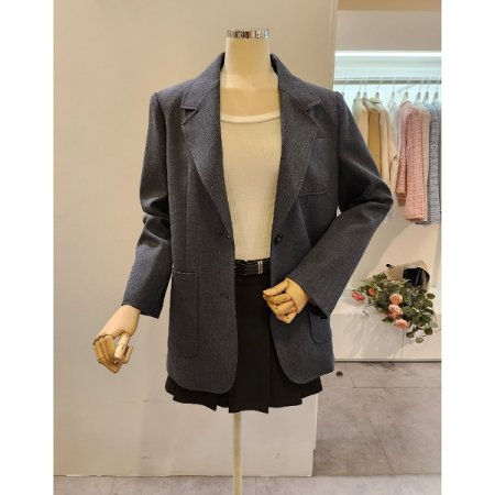 쓰리포켓 투버튼 하프자켓