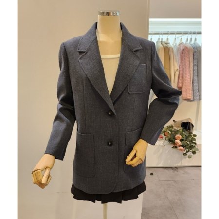 쓰리포켓 투버튼 하프자켓