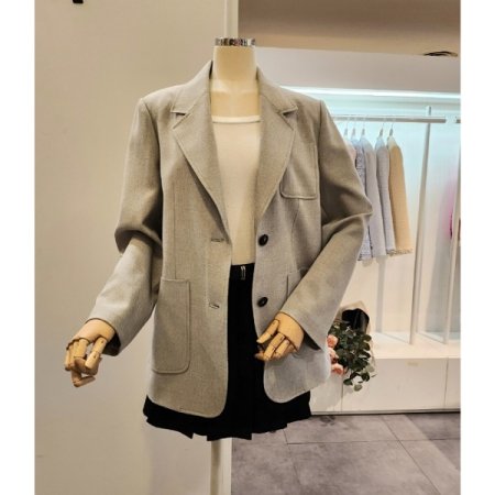 쓰리포켓 투버튼 하프자켓