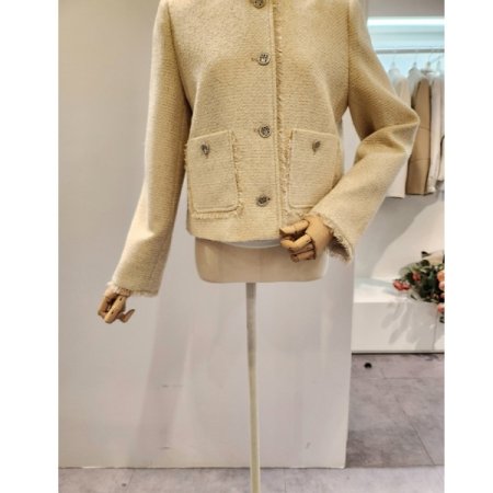 태슬 양포켓 트위드 자켓