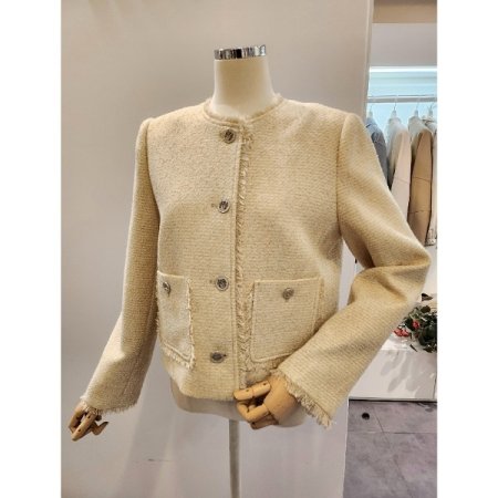 태슬 양포켓 트위드 자켓