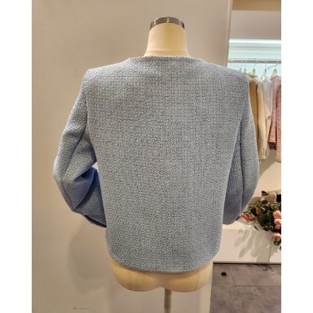 금장 단추 트위드 자켓